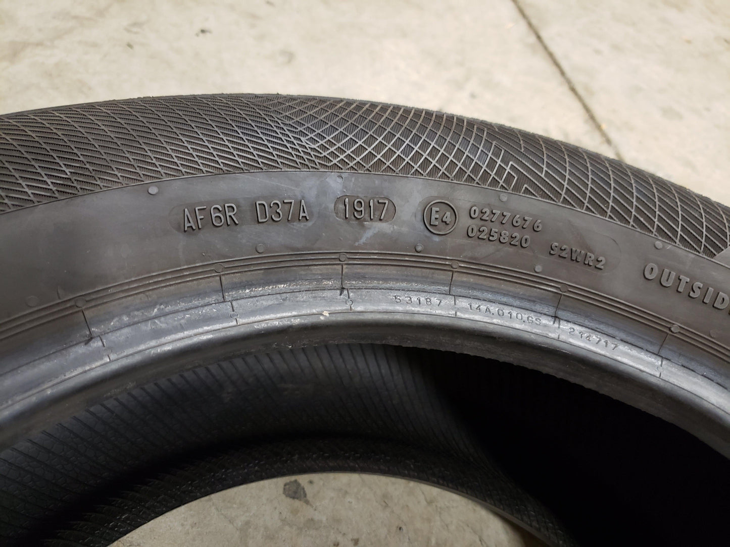 SET OF 2 225/55R16 Continental ContiWinterContact TS850P 99H XL - Used Tires