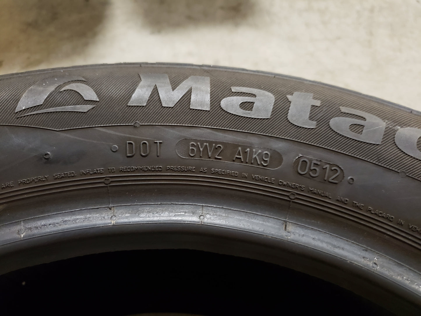 SINGLE 225/55R16 Matador Elite3 95V XL - Used Tires