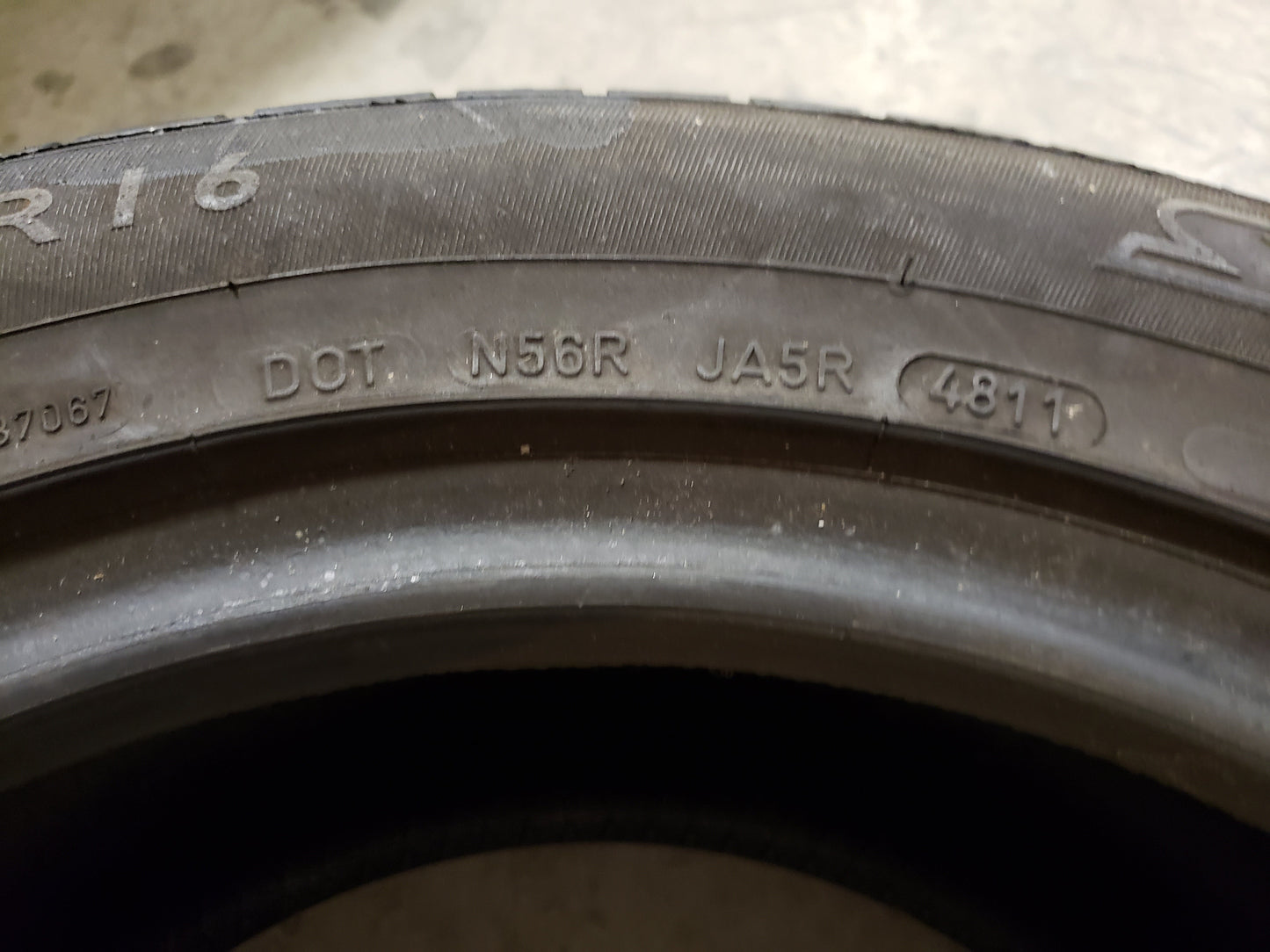 SINGLE 225/55R16 Dunlop SP Sport Fast Response 95V XL - Used Tires