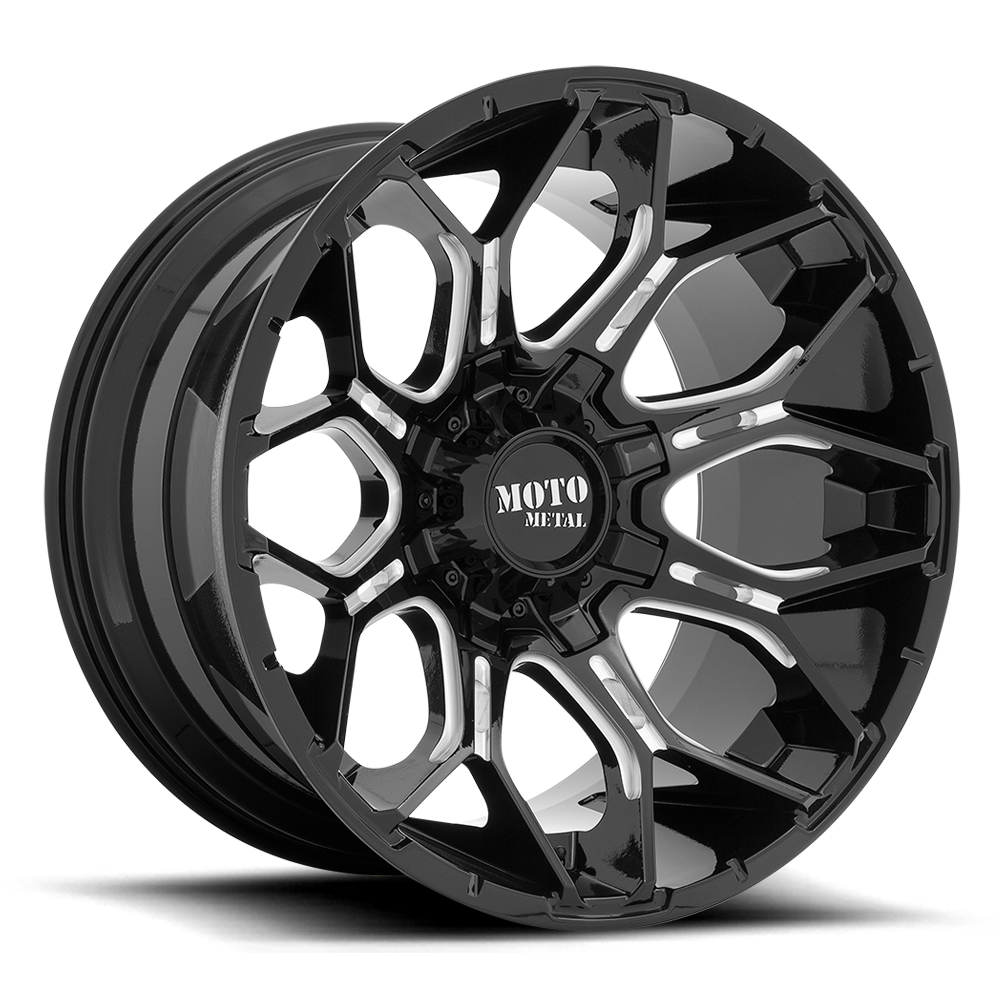 Moto Metal MO808 SNIPER 20X10 -18 8X170 Gloss Black Milled