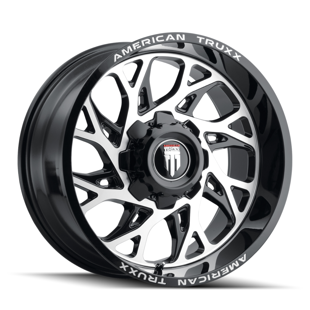 American Truxx AT1913 Destiny - 22x12 -44mm 8x165.1 (8x6.5) Gloss Black Machined Wheel | AT1913-22281M-44