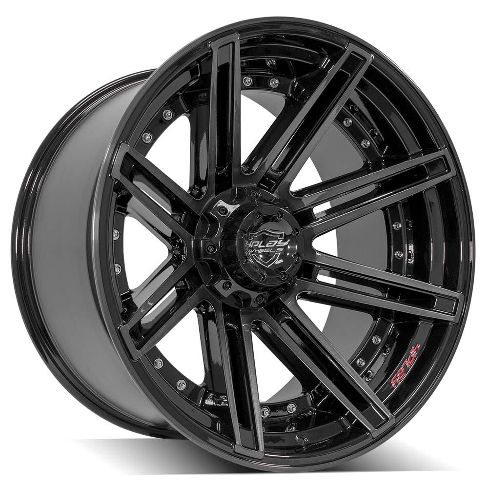 4PLAY 4P08 WHEELS | 20X10 -18MM | 6X135,6X139.7 (6X5.5) | BRUSHED BLACK