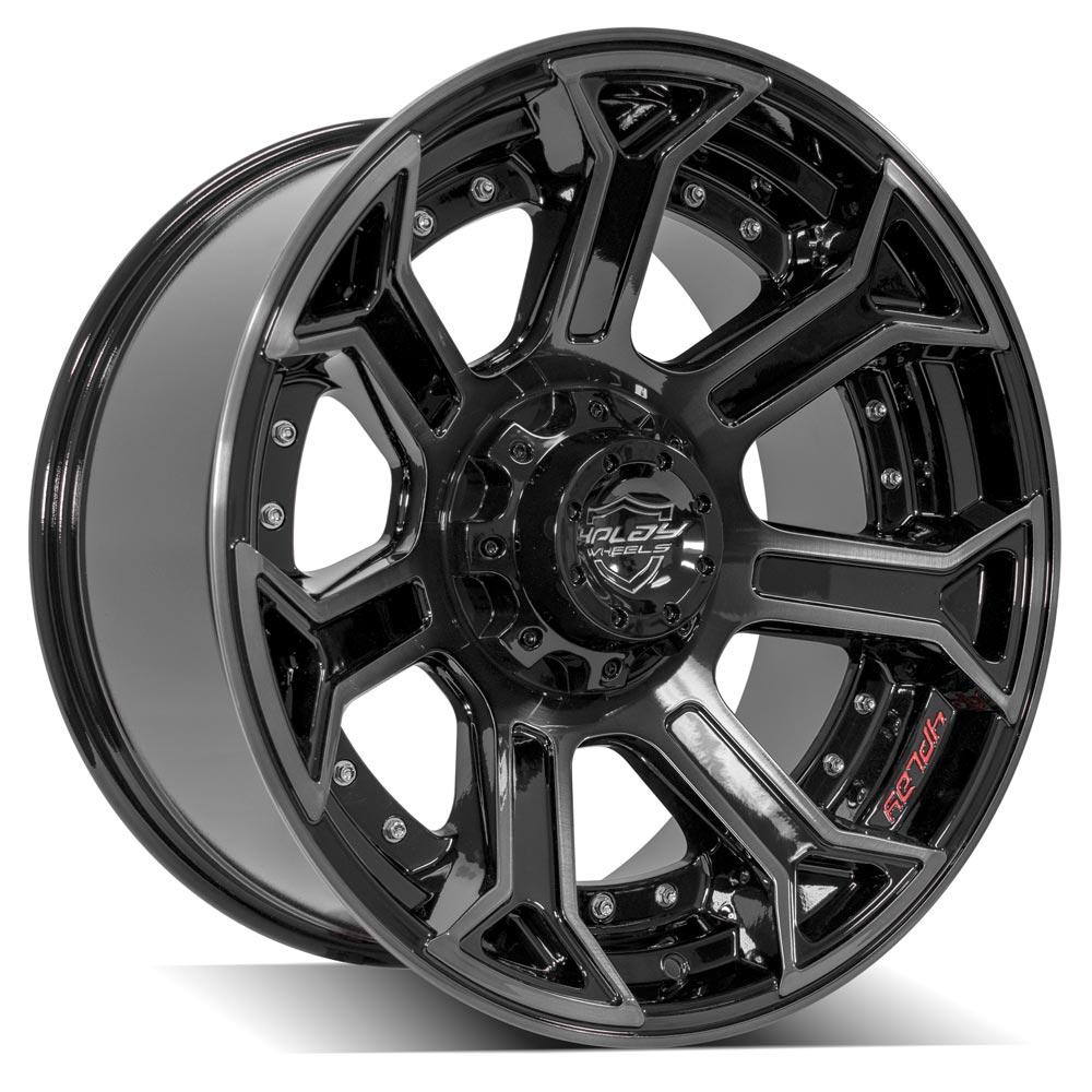4PLAY Gen2 4P70 20x10 6x135mm & 6x5.5" -18et in Gloss Black w/ Brushed Face & Tinted Clear