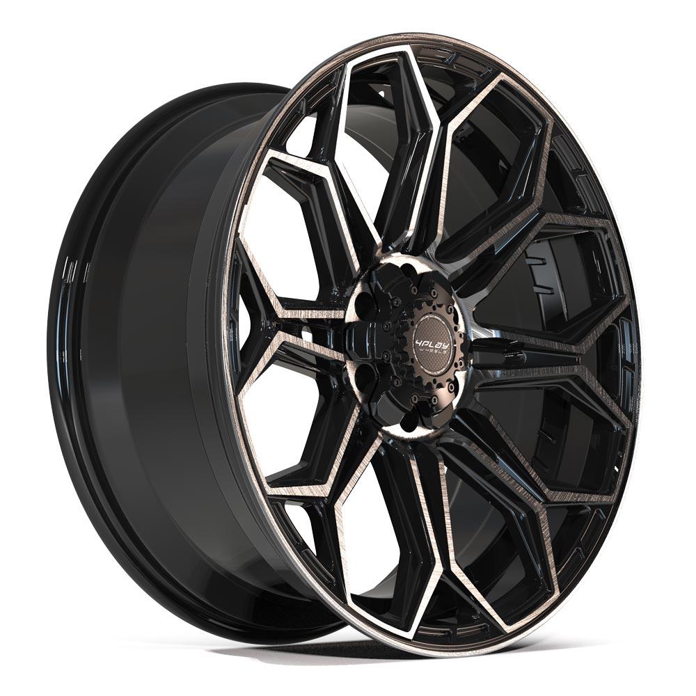 4PLAY Gen3 4P83 24x10 6x135mm & 6x5.5" +18et in Brushed Black