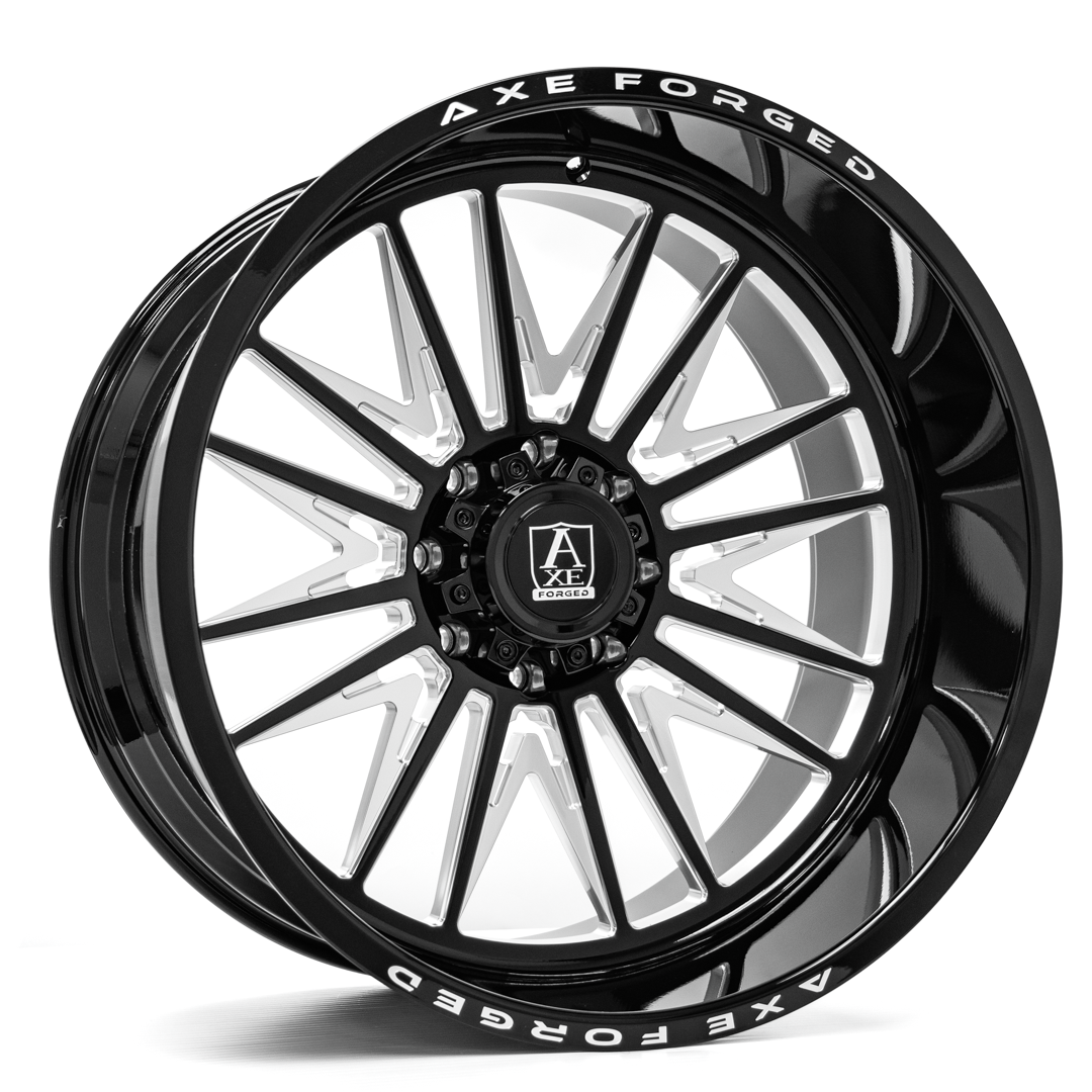 AXE AF12 Forged 24x14 -76 8x170 GLOSS BLACK MILLED