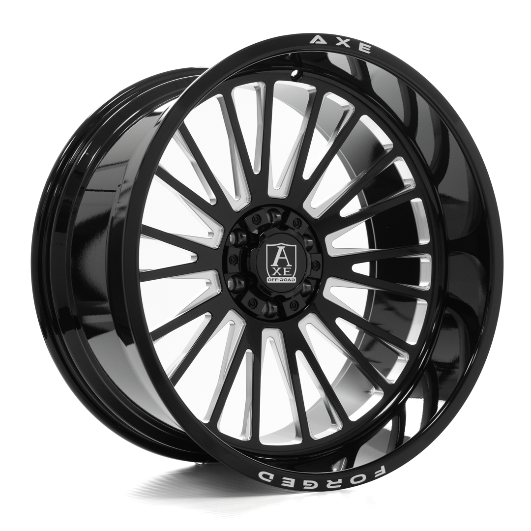 AXE AF7 Forged 24x12 -44 8x165.1 GLOSS BLACK MILLED