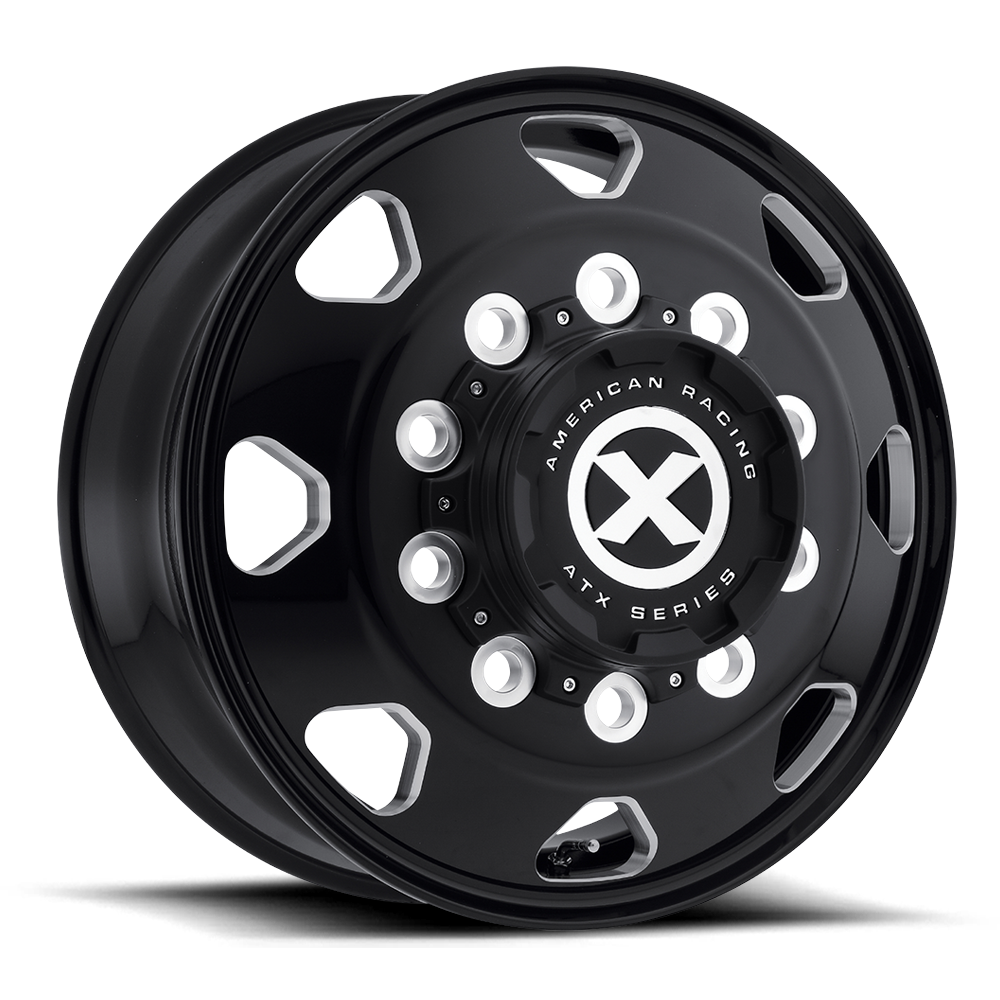 Atx AO401 OCTANE - 22.5x8.25 10x285.75 GLOSS BLACK MILLED Wheel | AO40122510303