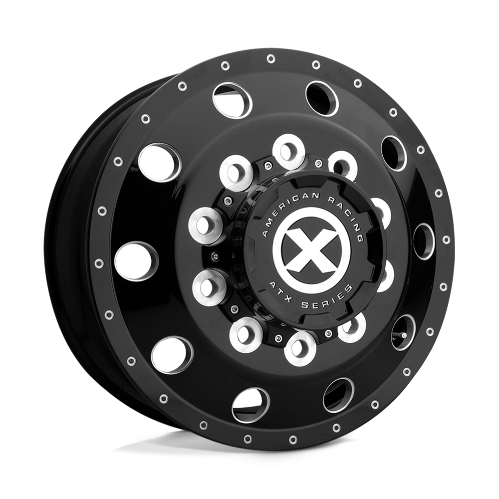 Atx AO405 TREX - 22.5x10.5 10x285.75 GLOSS BLACK MILLED Wheel | AO405221010301