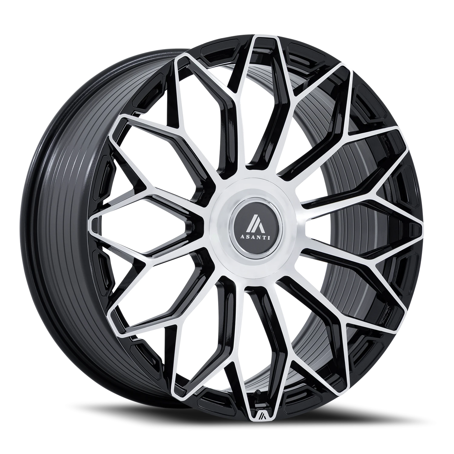 Asanti Black AB051 ENVOY - 20x10.5 40mm 5x112, 5x114.3 Gloss Black Machined Wheel | AB051BD20054640