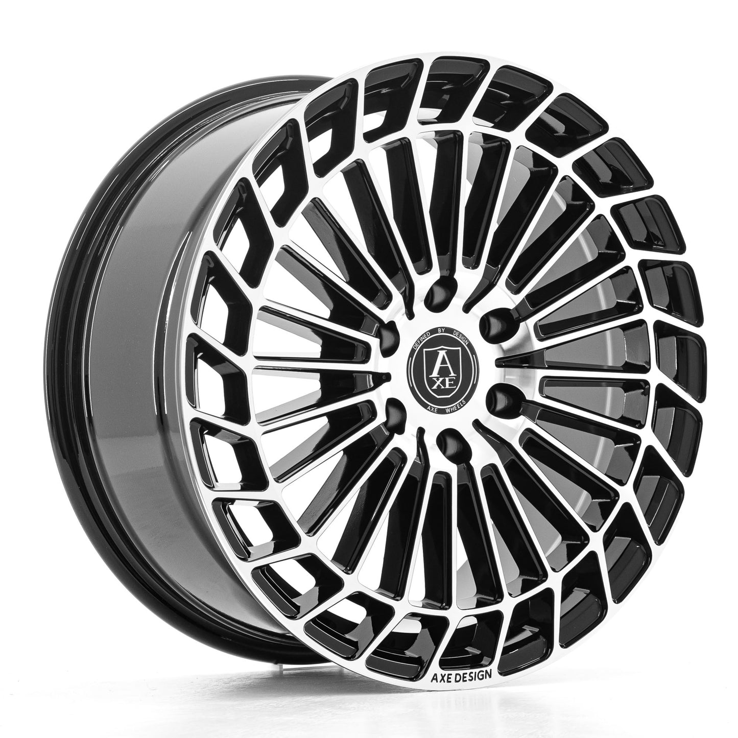 AXE EX45 20x8 6x120 BLACK AND POLISHED FACE