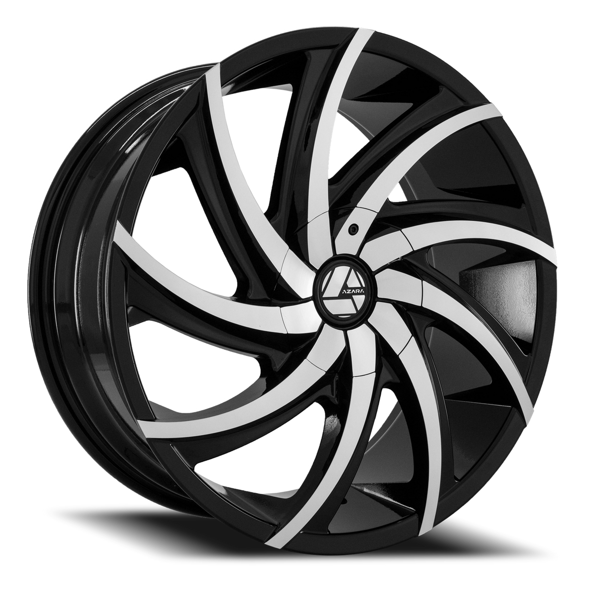 AZARA AZA-503 20X8.5 35 5X114.3/5X120 GLOSS BLACK & MACHINED