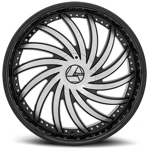 AZARA AZA-508 24X9 18 5X115/5X120 GLOSS BLACK & MACHINED