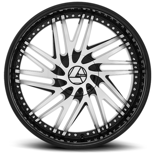 AZARA AZA-509 24X9 18 5X115/5X120 GLOSS BLACK & MACHINED