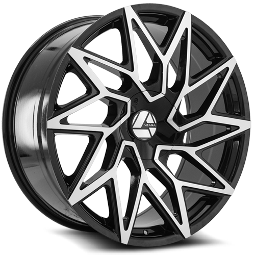 AZARA AZA-511 22X9.5 25 5X135 GLOSS BLACK & MACHINED