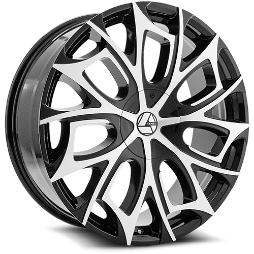 AZARA AZA-512 20X8.5 35 5X112/5X114.3 GLOSS BLACK & MACHINED