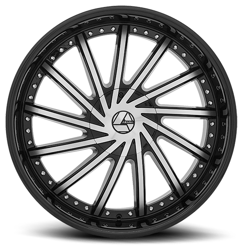 AZARA AZA-517 24X9 25 6X135/6X139.7 GLOSS BLACK & MACHINED
