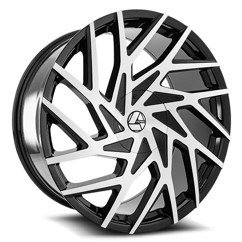 AZARA AZA-518 24X9 18 5X115/5X139.7 GLOSS BLACK & MACHINED