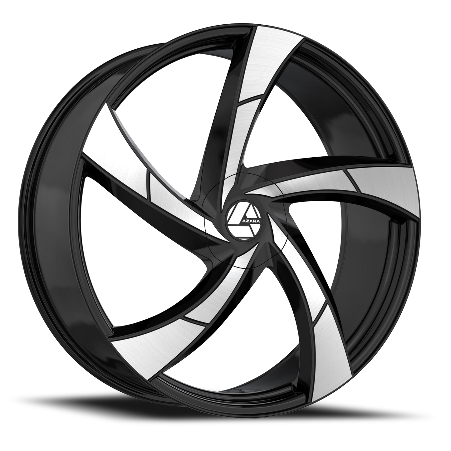 AZARA AZA-524 20X8.5 35 5X108/5X114.3 GLOSS BLACK & MACHINED