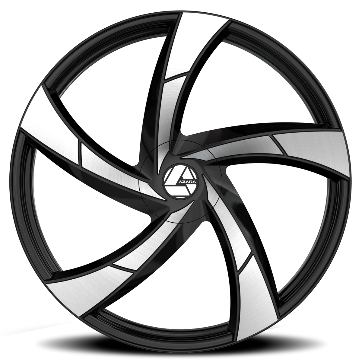 AZARA AZA-524 20X8.5 35 5X112/5X114.3 GLOSS BLACK & MACHINED