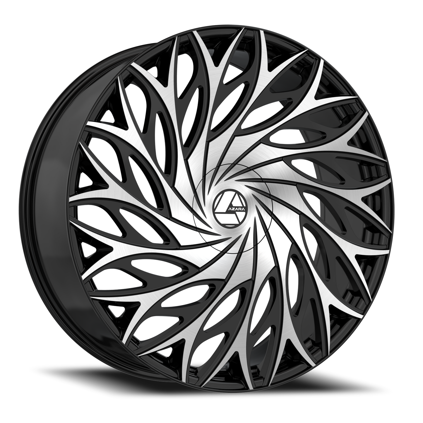 AZARA AZA-525 22X8.5 38 5X114.3/5X120 GLOSS BLACK & MACHINED