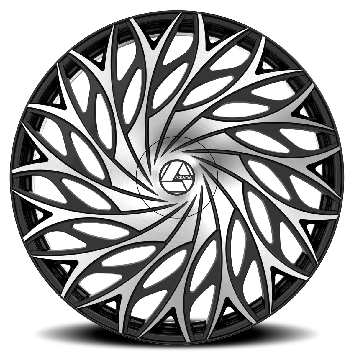 AZARA AZA-525 22X8.5 38 5X112/5X114.3 GLOSS BLACK & MACHINED