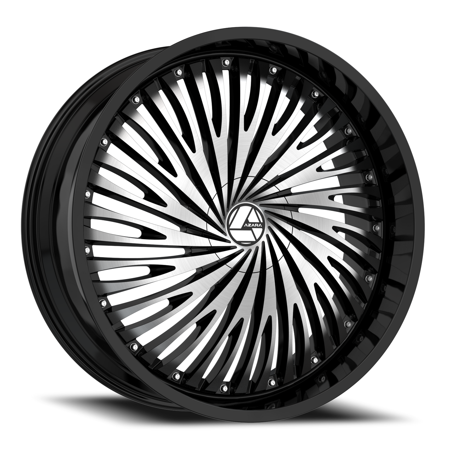 AZARA AZA-526 22X8.5 38 5X114.3/5X120 GLOSS BLACK & MACHINED