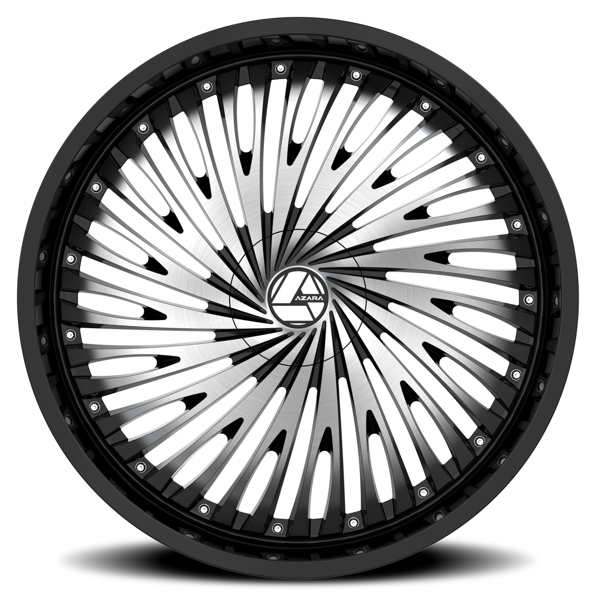 AZARA AZA-526 20X8.5 35 5X108/5X114.3 GLOSS BLACK & MACHINED