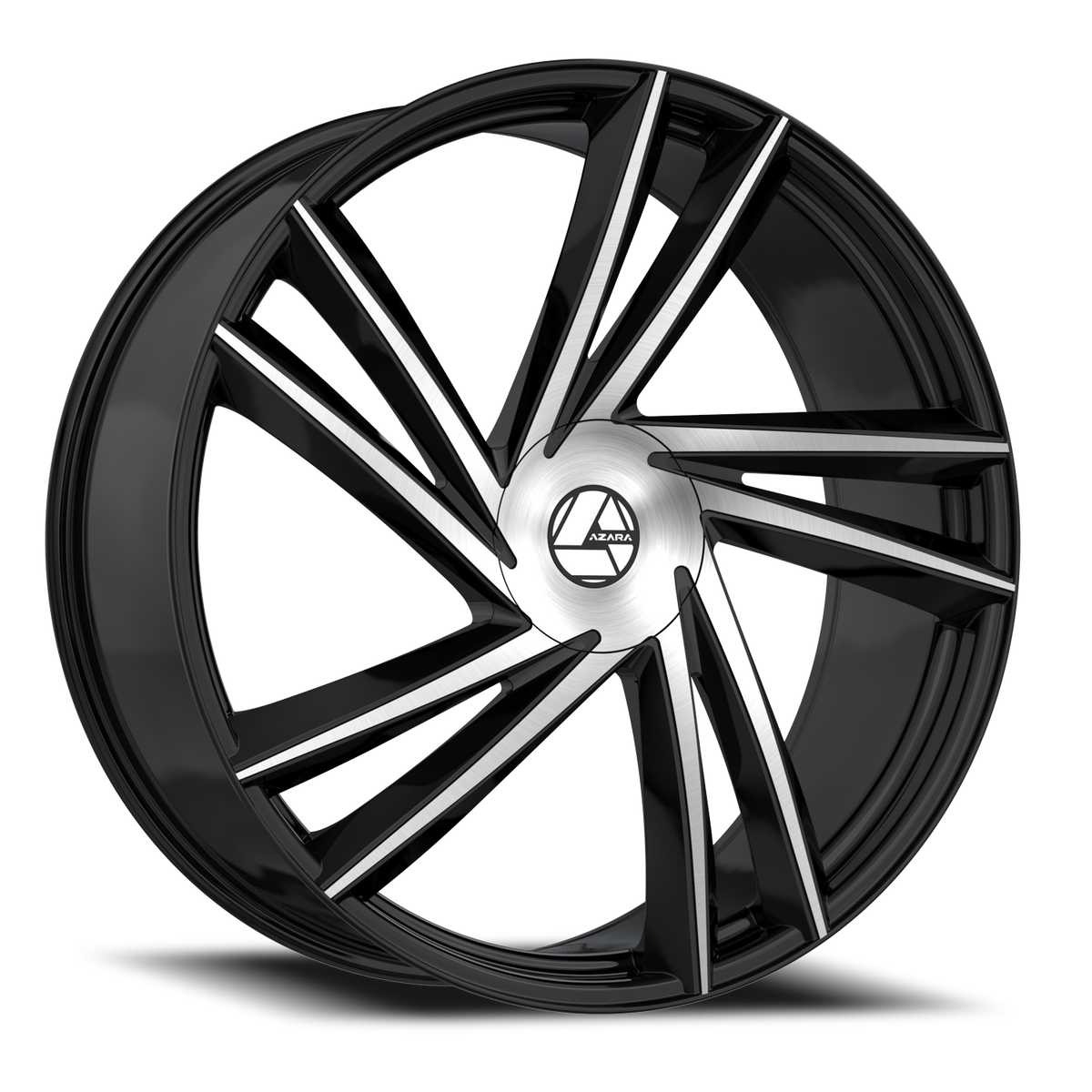 AZARA AZA-529 26X9.5 15 5X115/5X120 GLOSS BLACK & MACHINED