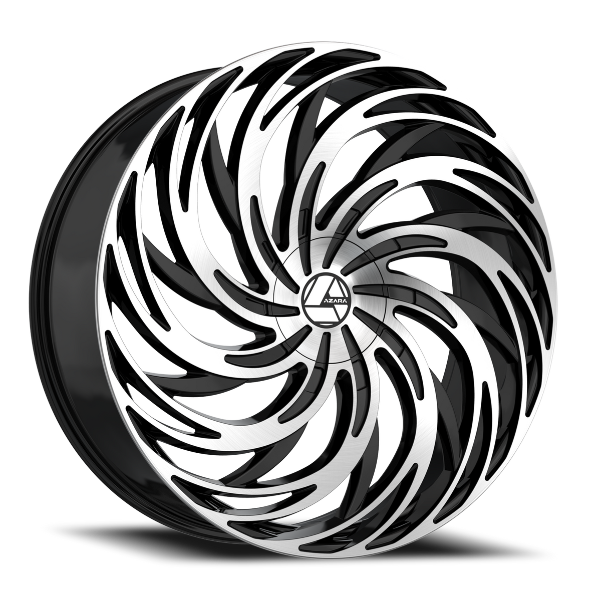 AZARA AZA-531 20X8.5 35 5X114.3/5X120 GLOSS BLACK & MACHINED