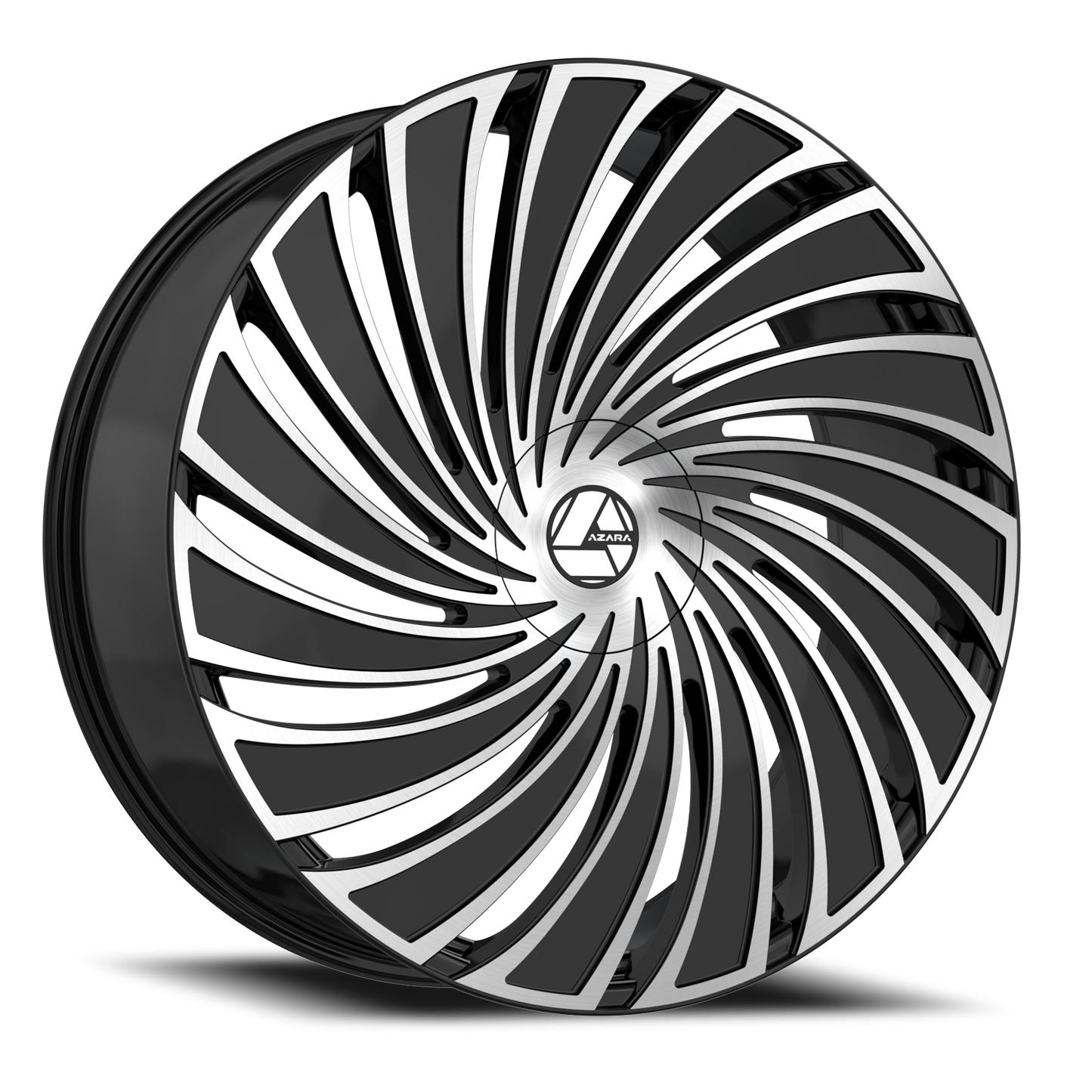 AZARA AZA-533 20X8.5 35 5X110/5X114.3 GLOSS BLACK & MACHINED