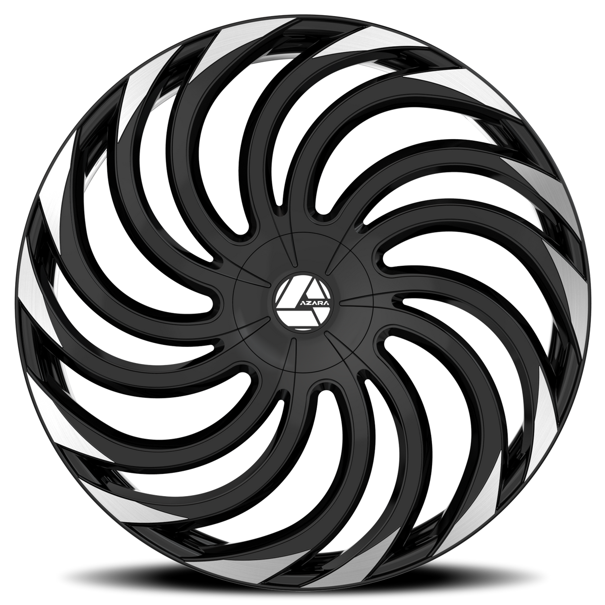 AZARA AZA-534 22X9.5 15 5X115/5X120 GLOSS BLACK & MACHINED