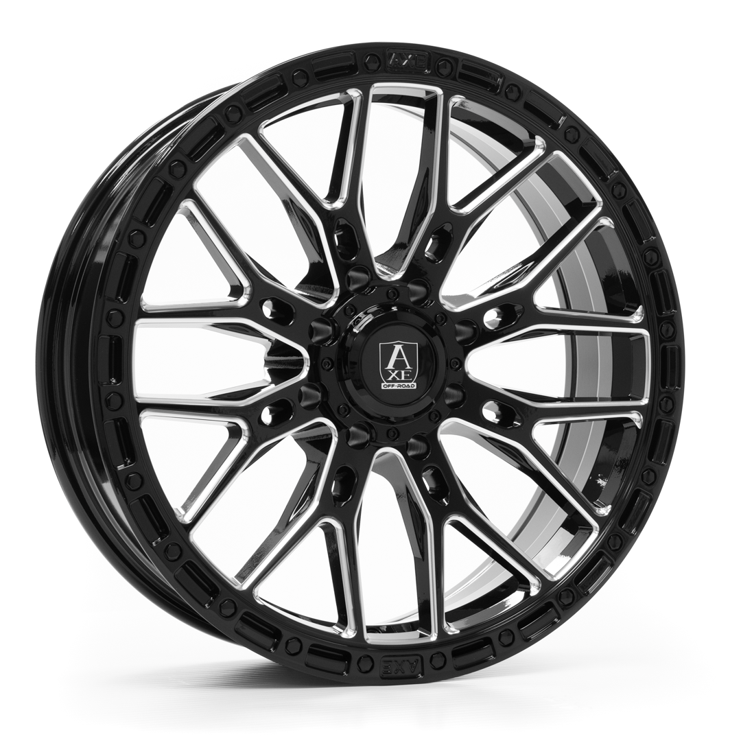 AXE ATLAS UTV 20x7 10 4x137,4x156 GLOSS BLACK MILLED