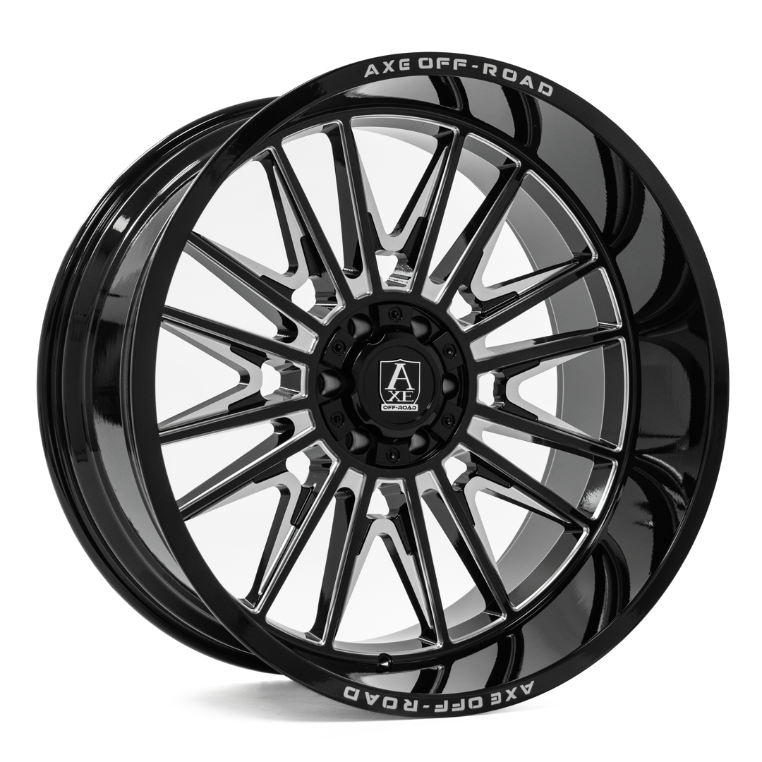 AXE ECHO 24x12 -44 6x135/6x139.7 GLOSS BLACK MILLED