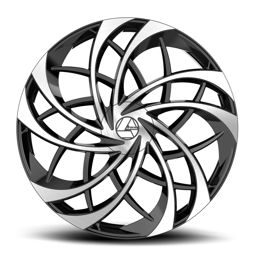 AZARA AZA-540 22X8.5 38 5X114.3/5X120 GLOSS BLACK & MACHINED