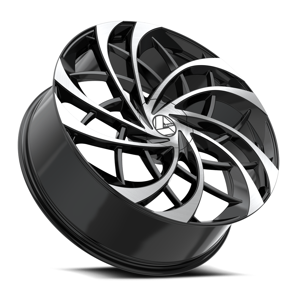 AZARA AZA-540 18X8 35 5X112/5X114.3 GLOSS BLACK & MACHINED