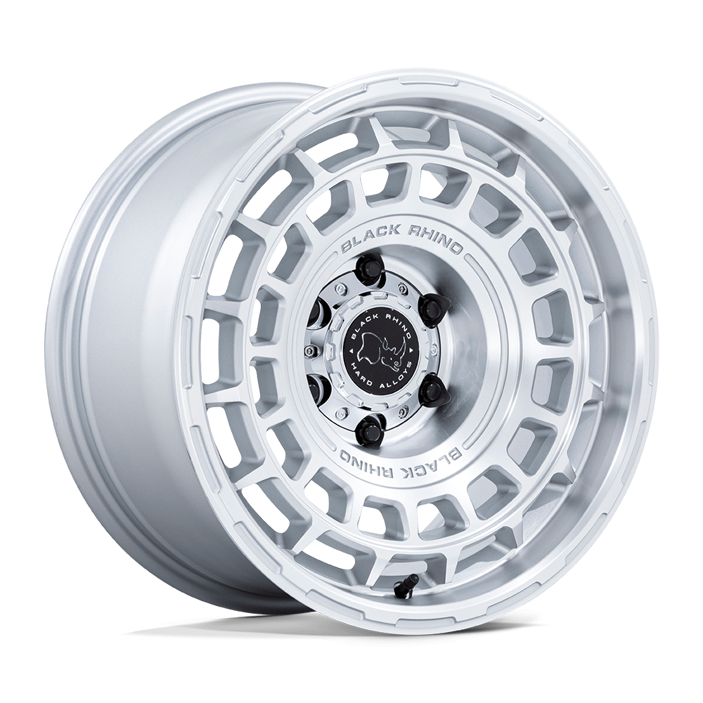 BLACK RHINO HARD ALLOYS BR024 AWOL 20x8.5 25 5x130 SILVER W/ MACHINED FACE
