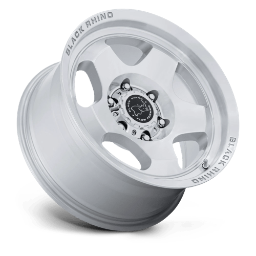 BLACK RHINO HARD ALLOYS BR031 SOL 17X8 38 5X110 GLOSS SILVER W/ MACHINED FACE