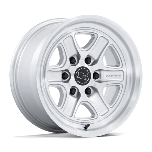 BLACK RHINO HARD ALLOYS BR032 ECHO 18X9 12 6X135 GLOSS SILVER W/ MACHINED FACE