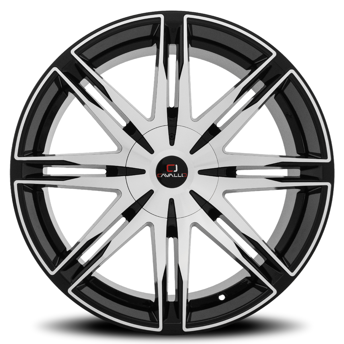 CAVALLO CLV-18 20X8.5 25 6X135/6X139.7 GLOSS BLACK & MACHINED