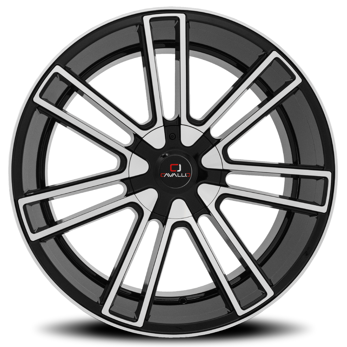 CAVALLO CLV-21 20X8.5 35 5X114.3/5X120 GLOSS BLACK & MACHINED