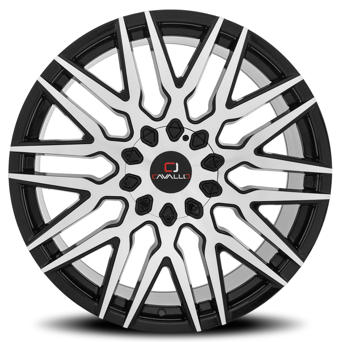 CAVALLO CLV-24 20X8.5 35 5X114.3/5X120 GLOSS BLACK & MACHINED