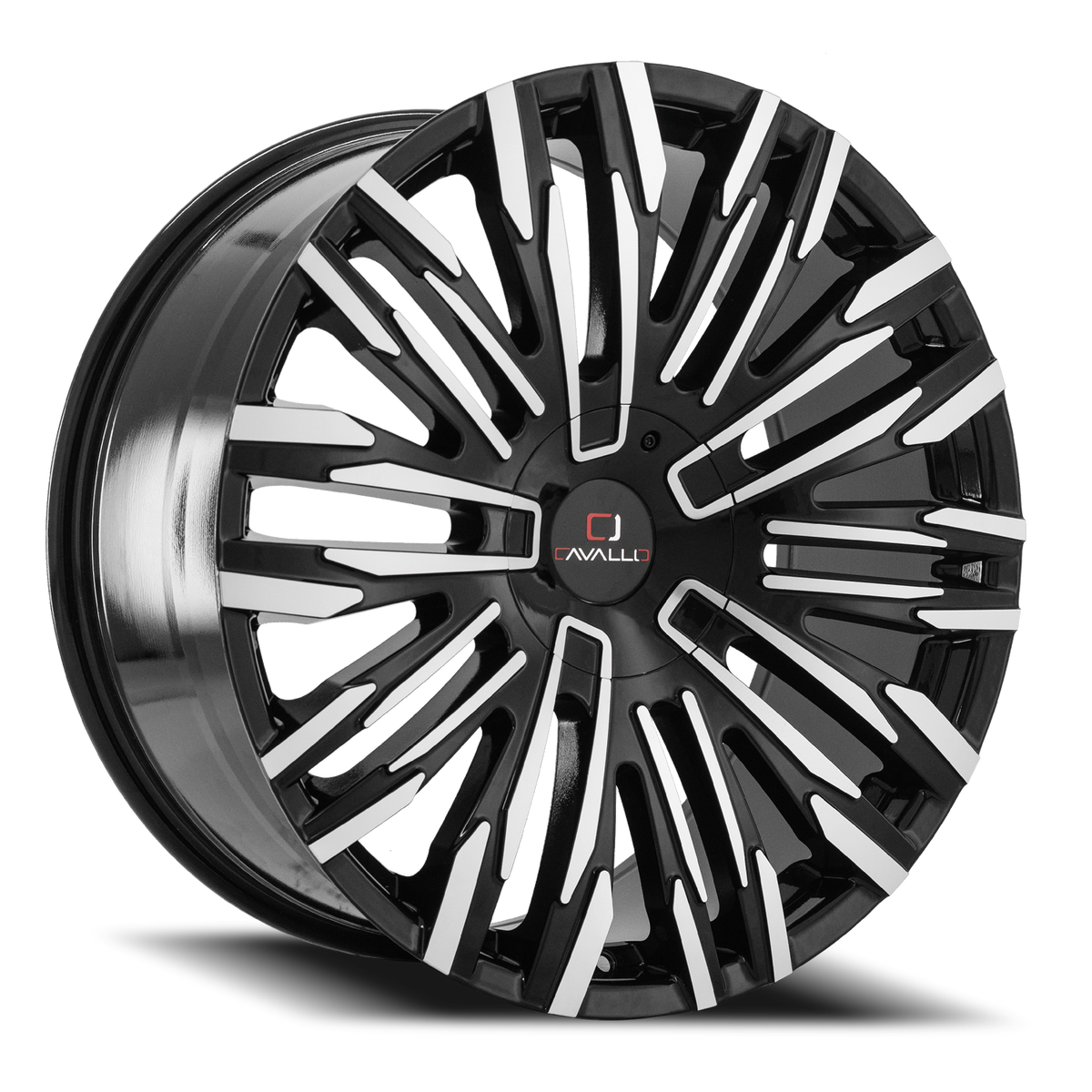 CAVALLO CLV-28 22X9.5 25 6X135/6X139.7 GLOSS BLACK & MACHINED