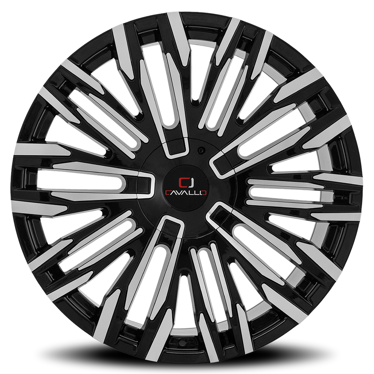 CAVALLO CLV-28 22X9.5 25 6X135/6X139.7 GLOSS BLACK & MACHINED