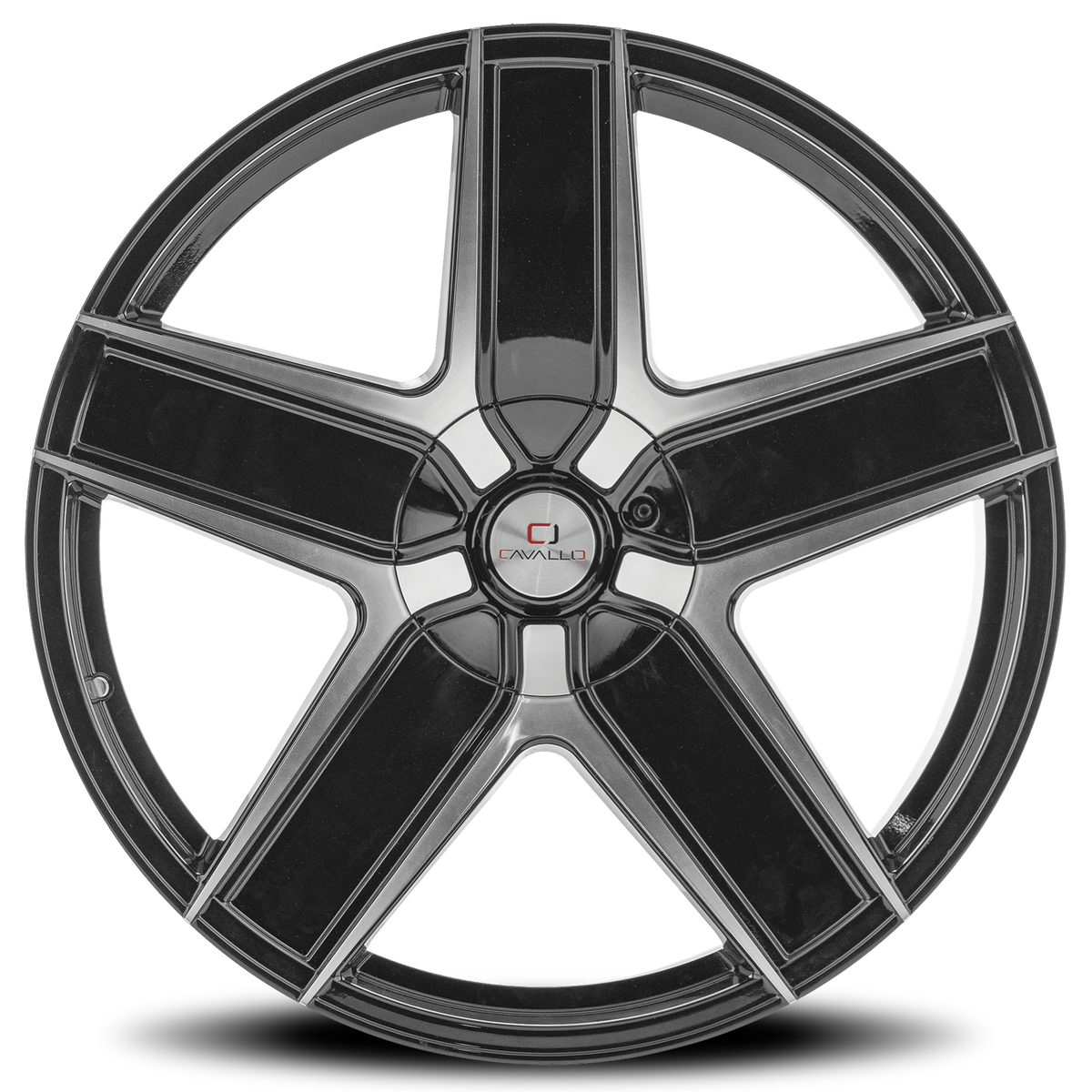 CAVALLO CLV-31 18X8 35 4X100/4X114.3 GLOSS BLACK & MACHINED