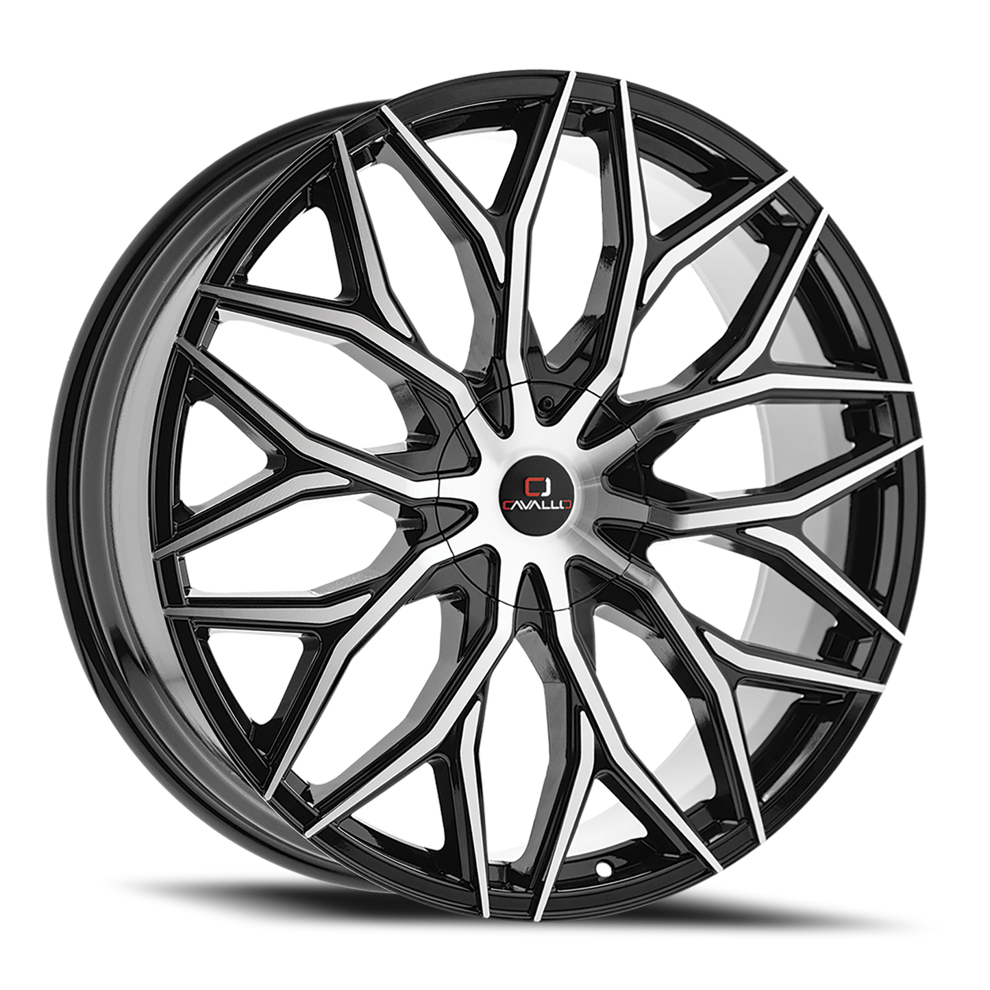 CAVALLO CLV-37 20X8.5 35 5X110/5X114.3 GLOSS BLACK & MACHINED