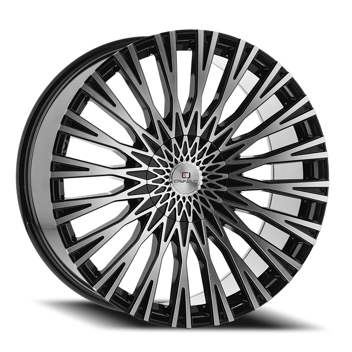 CAVALLO CLV-40 22X9.5 25 6X135/6X139.7 GLOSS BLACK & MACHINED