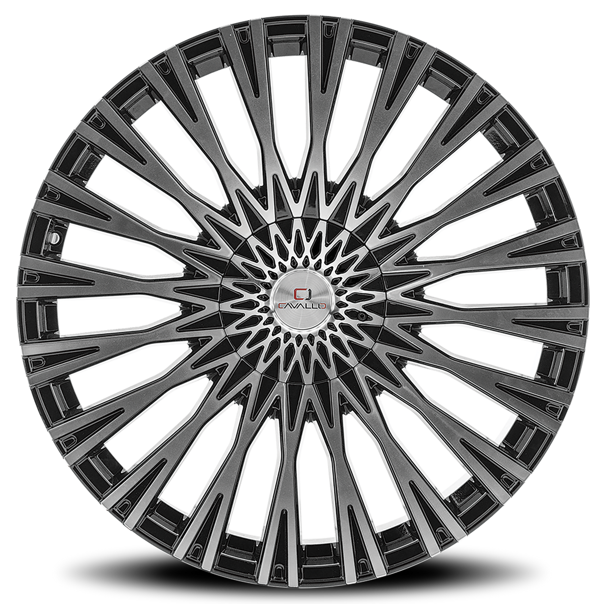 CAVALLO CLV-40 22X9.5 25 6X135/6X139.7 GLOSS BLACK & MACHINED