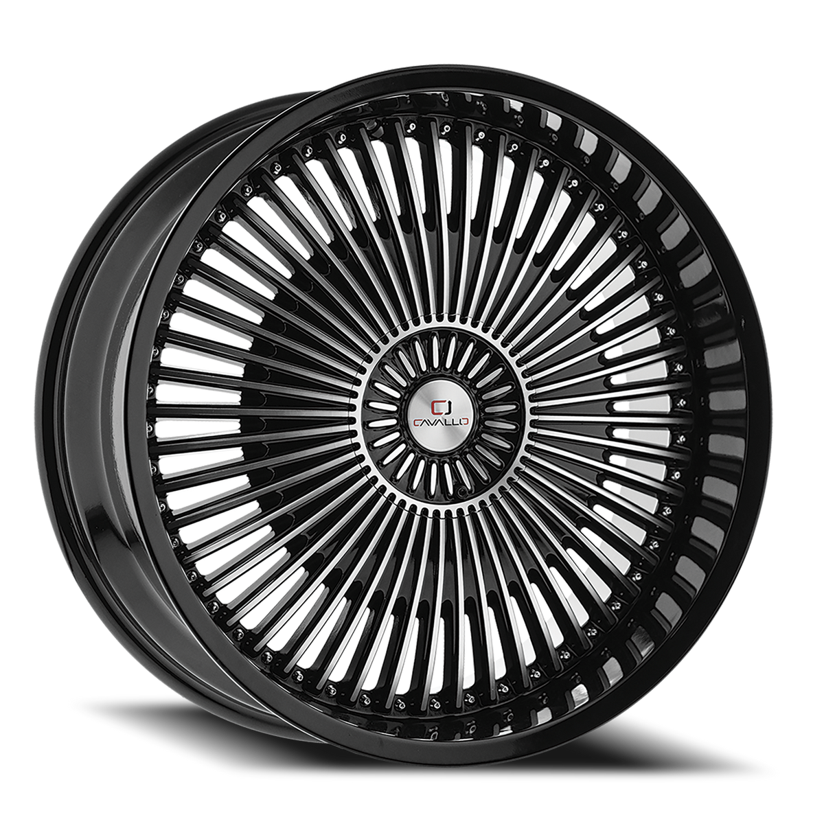 CAVALLO CLV-41 18X8 35 5X114.3/5X120 GLOSS BLACK & MACHINED