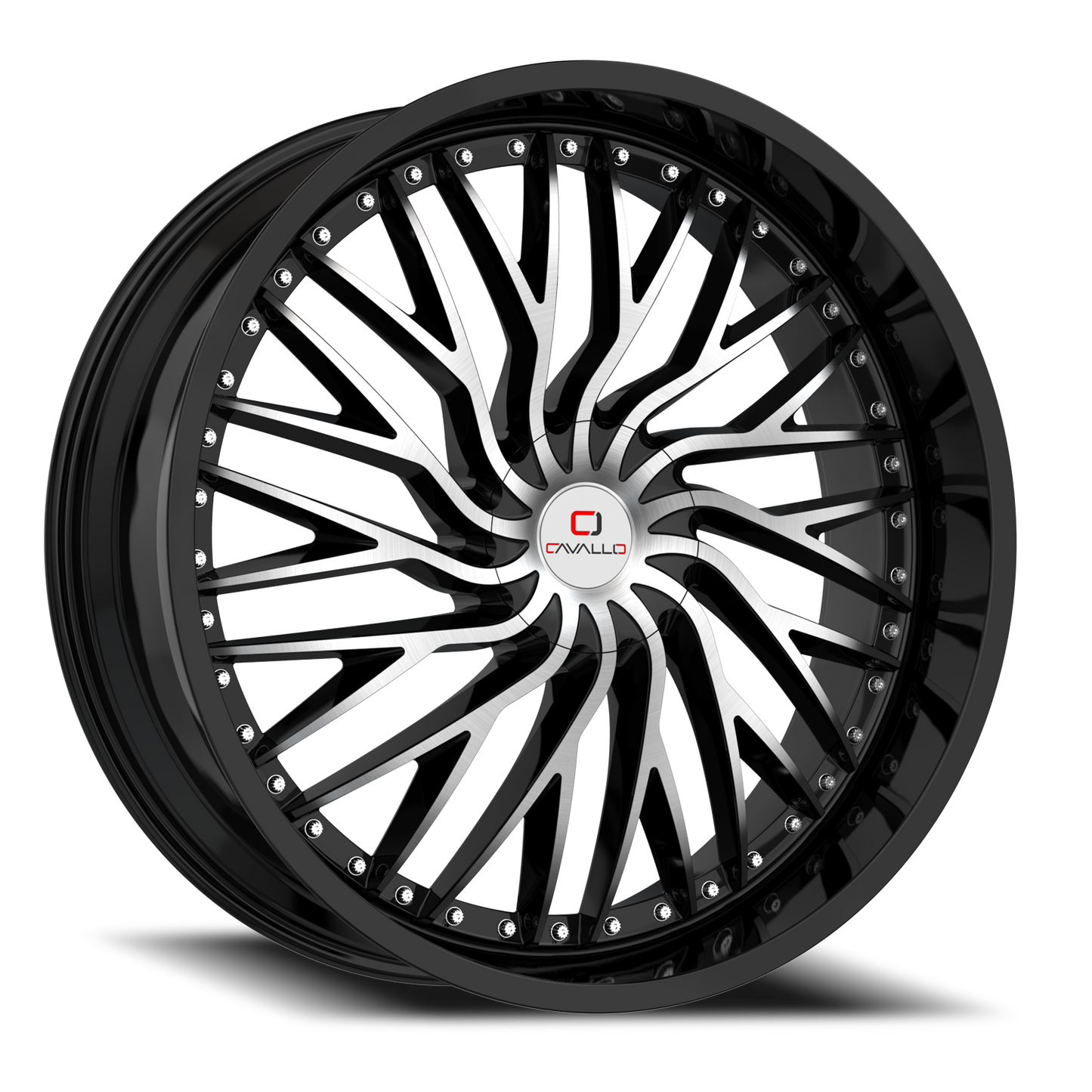 CAVALLO CLV-43 26X9.5 25 6X135/6X139.7 GLOSS BLACK & MACHINED
