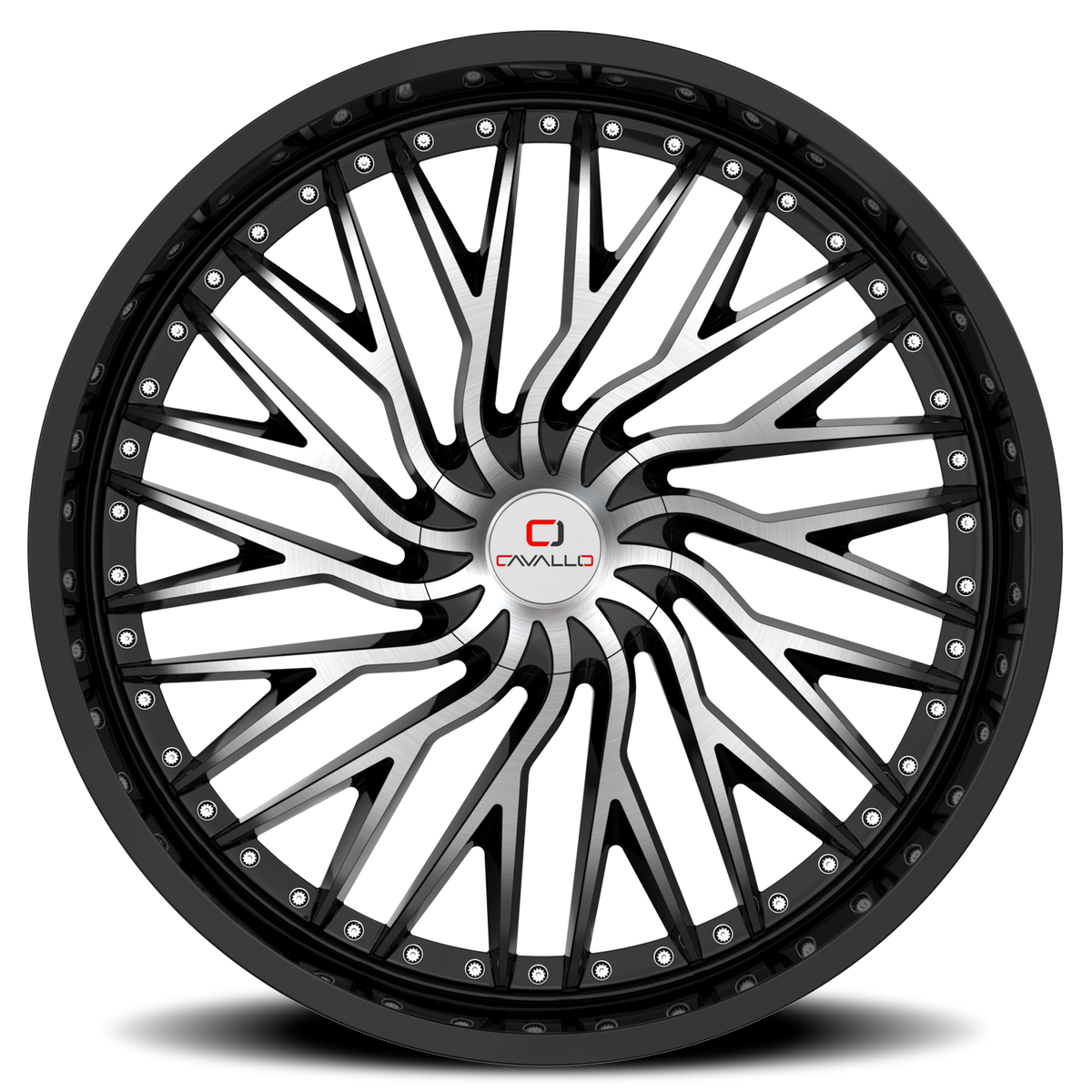 CAVALLO CLV-43 26X9.5 25 6X135/6X139.7 GLOSS BLACK & MACHINED